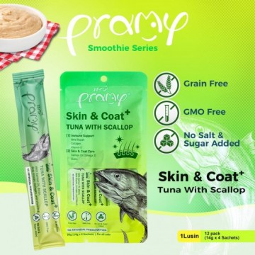 Pramy Smoothie Skin & Coat Tuna w/Scallop (14gx4)